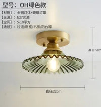 Nordische LED-Deckenleuchte Vintage aus Glas für modernes Interieur