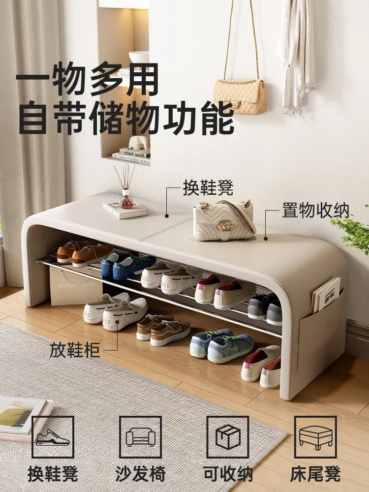 banc polyvalent pour rangement et assise décorative - vue 4 sur 15