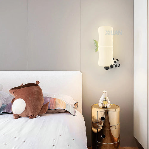 applique murale led singe panda pour enfants - vue 5 sur 23