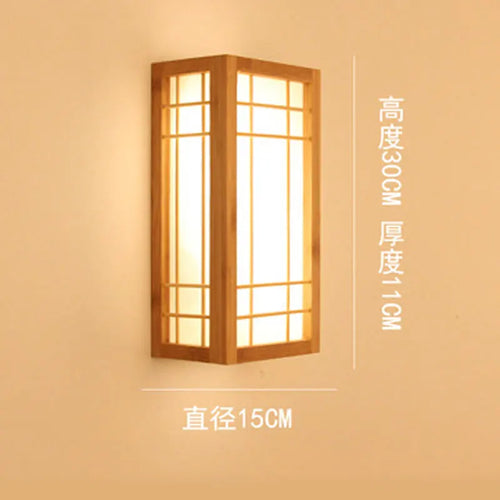 applique murale led en bambou naturel pour hôtel créative