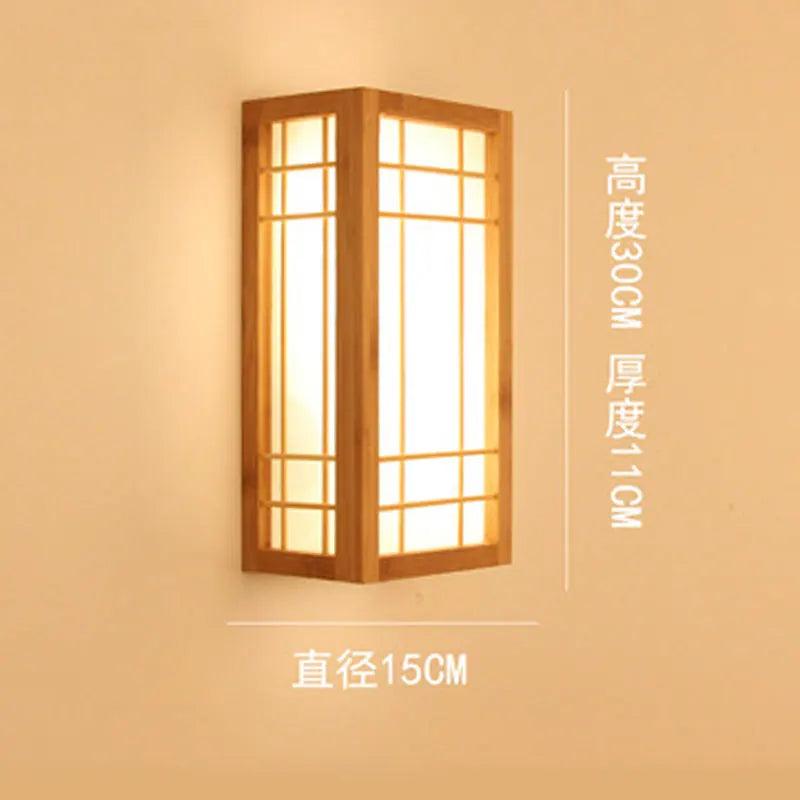 applique murale led en bambou naturel pour hôtel créative - vue 5 sur 8