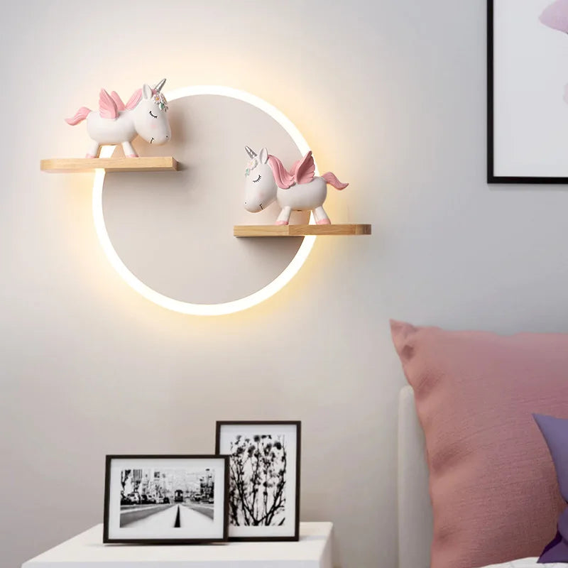 Applique murale Led nordique en forme de dessin animé