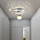 Noir gris 28W LED plafonnier pour couloir boule de verre nuances Foyer allée éclairage intérieur Luminaire Lustre effet étoile