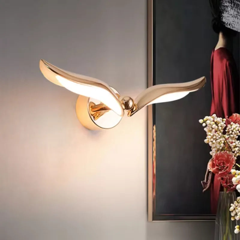 applique murale créative en forme de mouette pour décoration nordique - vue 4 sur 8