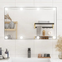50x80 cm wall mirror with LED lights rectangular glass, home decoration wall Decker living room decoration