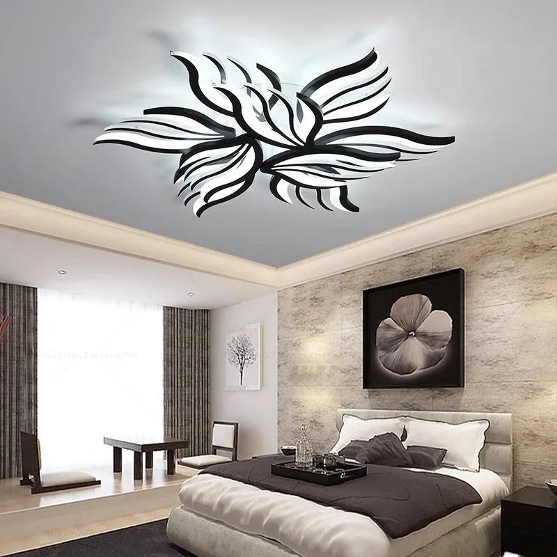 Plafond moderne à LEDs lampe chambre panneau plafonnier RC-dimmable luminaires salon éclairage intérieur salle à manger chambre cuisine - vue 5 sur 18