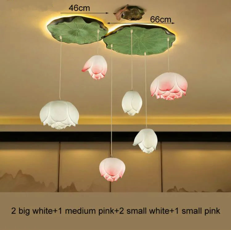 Retro-Pendelleuchte Lotusblume LED - vue 17 sur 22