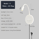 Moderne LED-Wandleuchte mit USB-Anschlüssen und Schalter