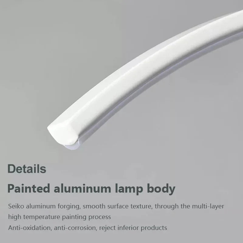 Moderner LED-Kronleuchter mit Fernbedienung und schlichtem Linien-Design - vue 4 sur 8