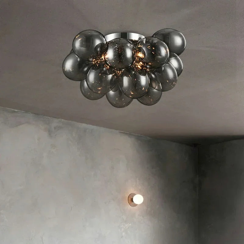 plafonnier led design en verre luminaire décoratif d'intérieur - vue 4 sur 15