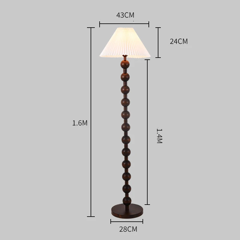 Hochwertige Stehleuchte aus Holz für stilvolle Retro-Innendekoration - vue 8 sur 8