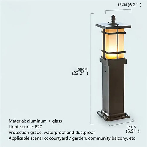 Moderne LED-Außenleuchte für Garten und Hof - vue 34 sur 47