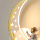 Applique murale moderne en forme de lune avec veilleuse led