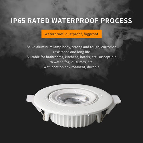 Runder LED-Einbauspot für das Badezimmer - vue 3 sur 9