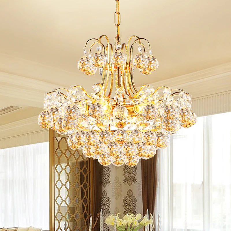 lustre en cristal moderne pour intérieur design et élégant - vue 4 sur 6