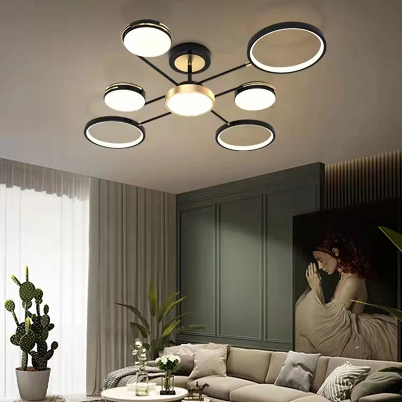 Minimalistische LED-Deckenleuchte 3 Farbtemperaturen dekorative Innenleuchte - vue 5 sur 30