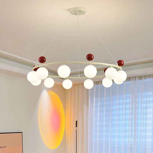 lustre en verre et métal style moderne pour éclairage dynamique