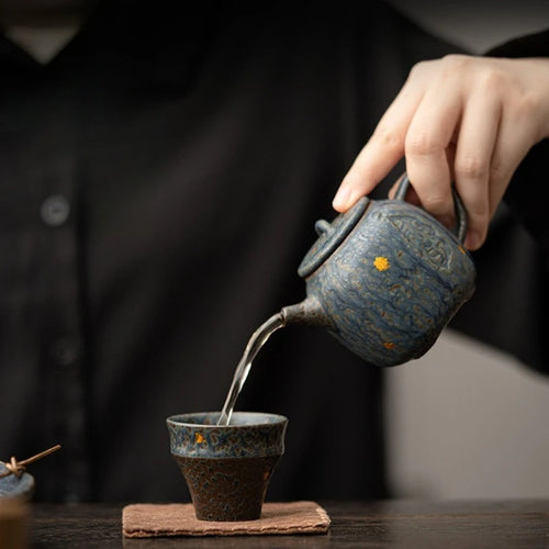 theiere meditation argile style retro kung fu artisanale