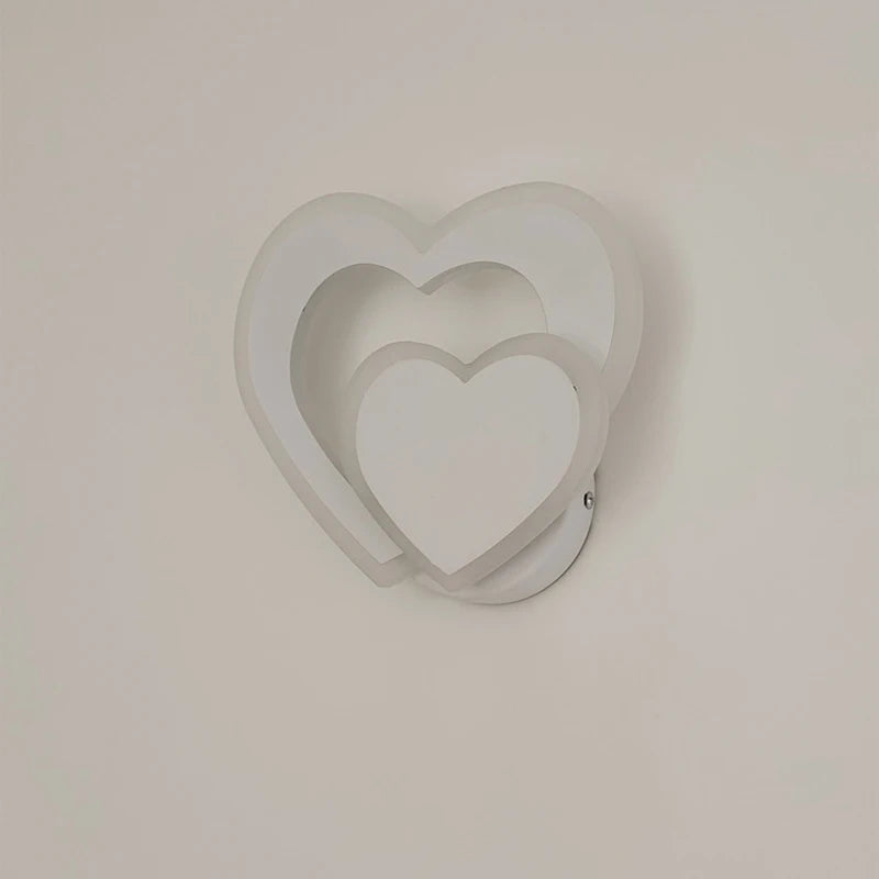 applique murale led design coeur nordique moderne - vue 6 sur 8