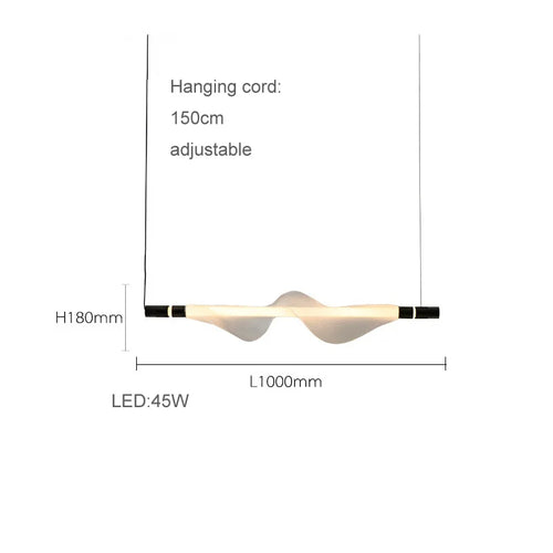 lustre artistique à led en acrylique design moderne éclairage suspendu