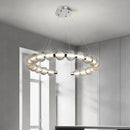 LED-Kronleuchter Luxus Chrom Perlenkette Design