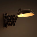 Teleskopische Wandleuchte aus schwarzem Eisen im Vintage-Stil, verstellbar