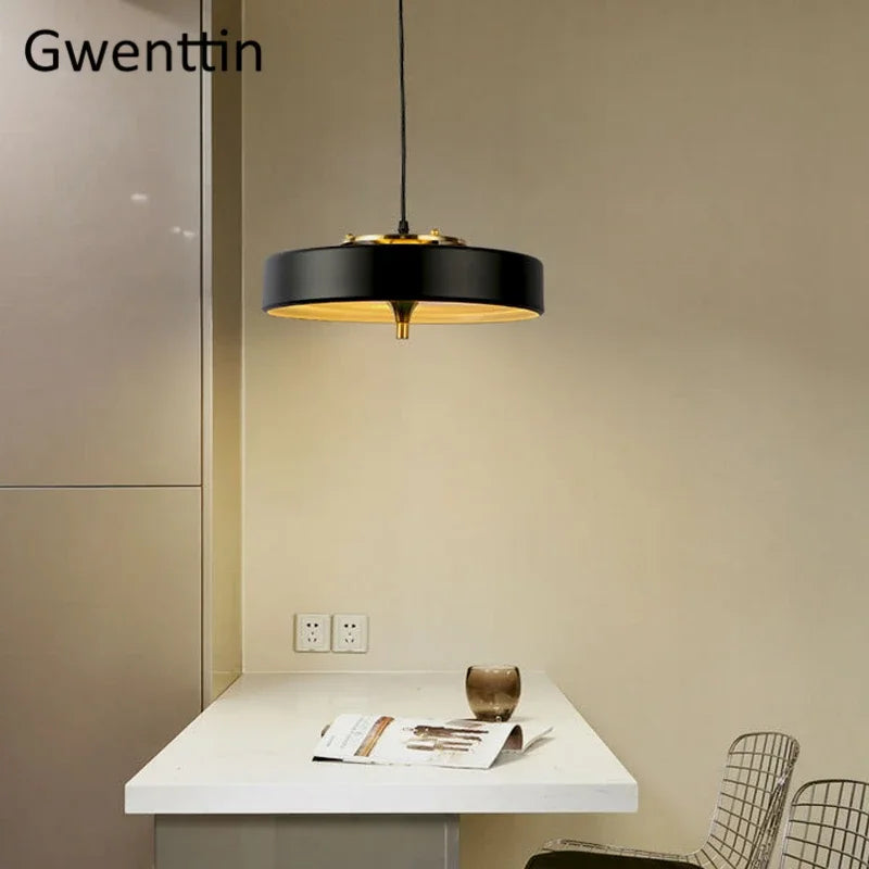 suspension ronde nordique luminaires led pour décoration moderne - vue 2 sur 9