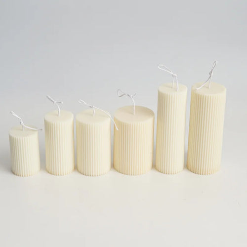 moule cylindrique à rayures pour fabrication de bougies en acrylique