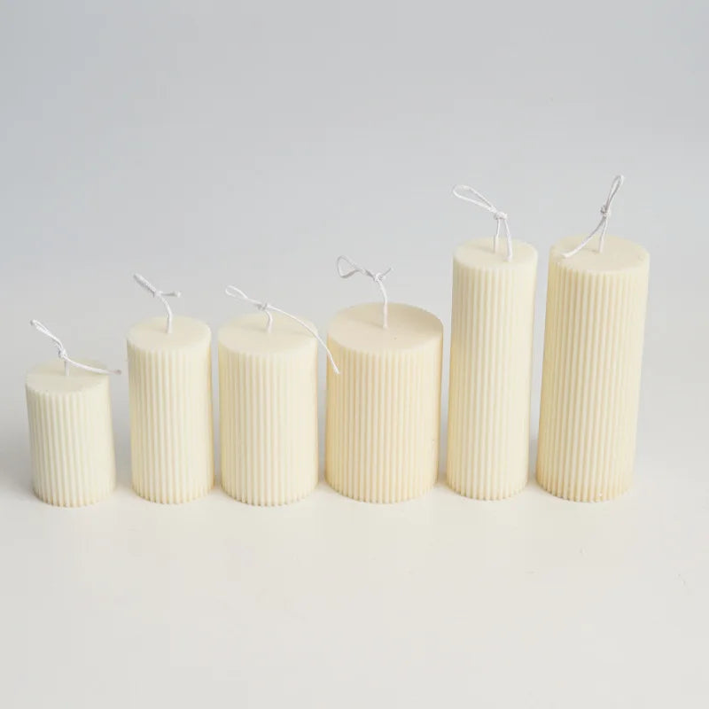 moule cylindrique à rayures pour fabrication de bougies en acrylique - vue 5 sur 14