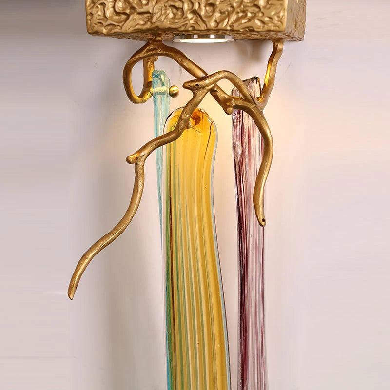 applique murale en cristal et cuivre moderne et élégante pour intérieur
