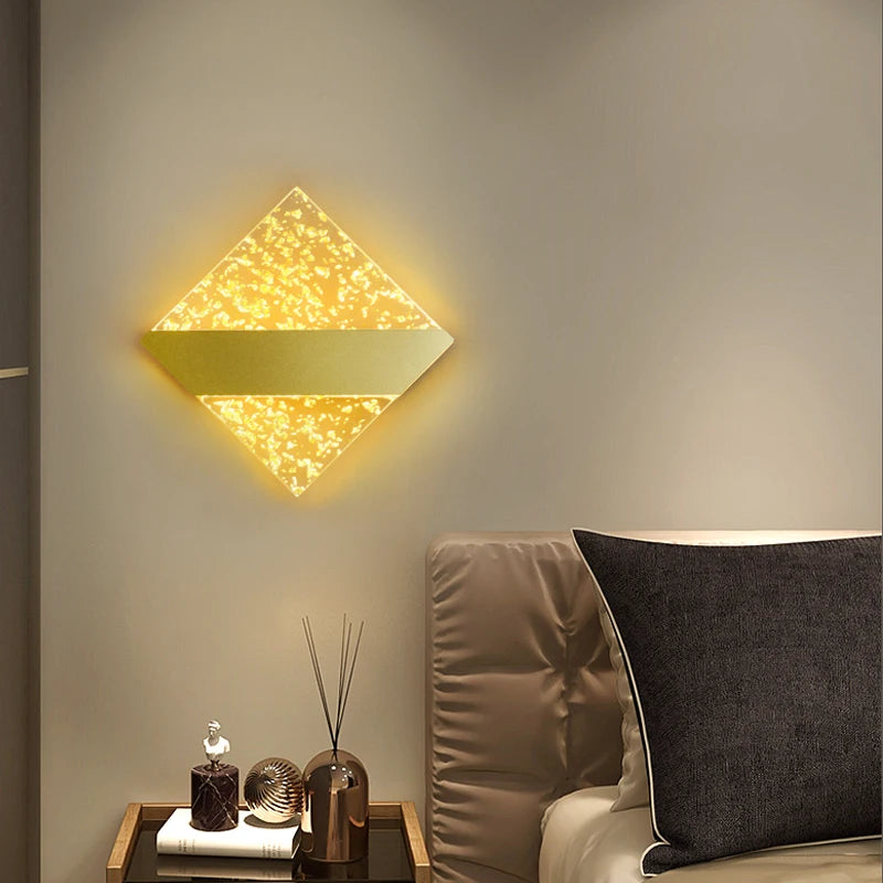 Applique murale Led en plumes de luxe