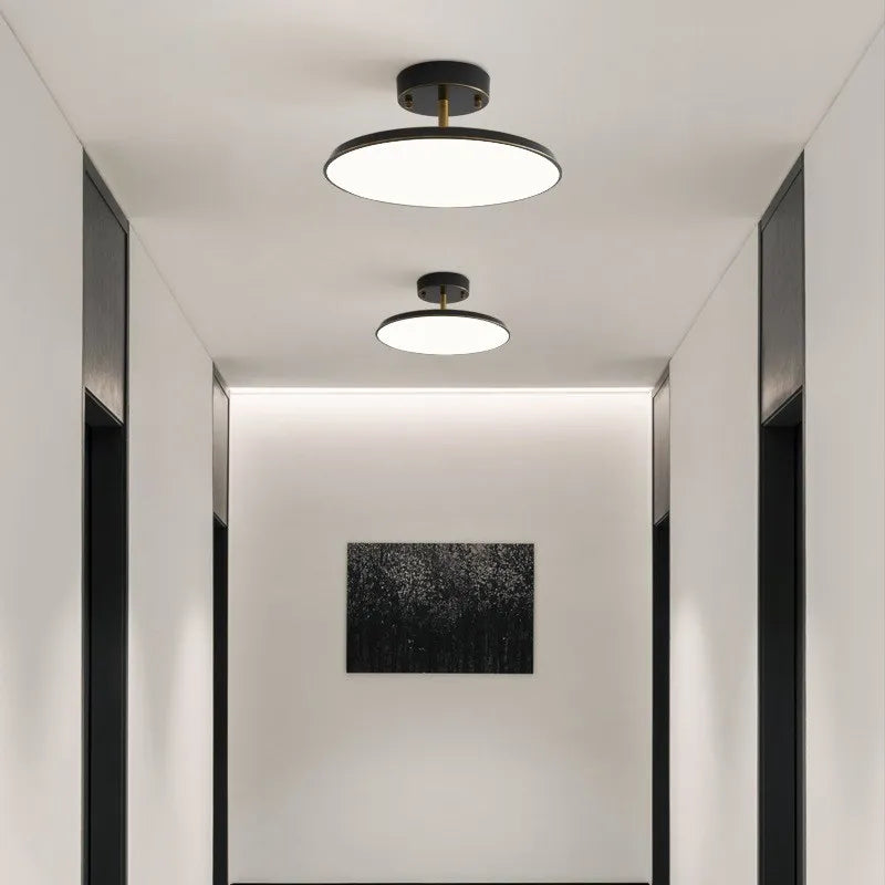 Lampe plafonnier lumière LED rotatif cuivre