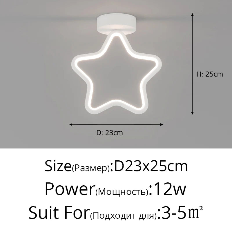 LED-Deckenleuchte modern Stern eingelassen Flur Wohnzimmer Eingang