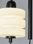 Kronleuchter aus schwarzem und weißem Glas modernes elegantes Design