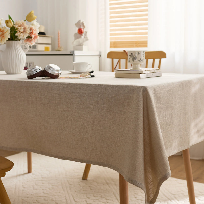 Nappe table japonaise unie polyester lavable élégante maison