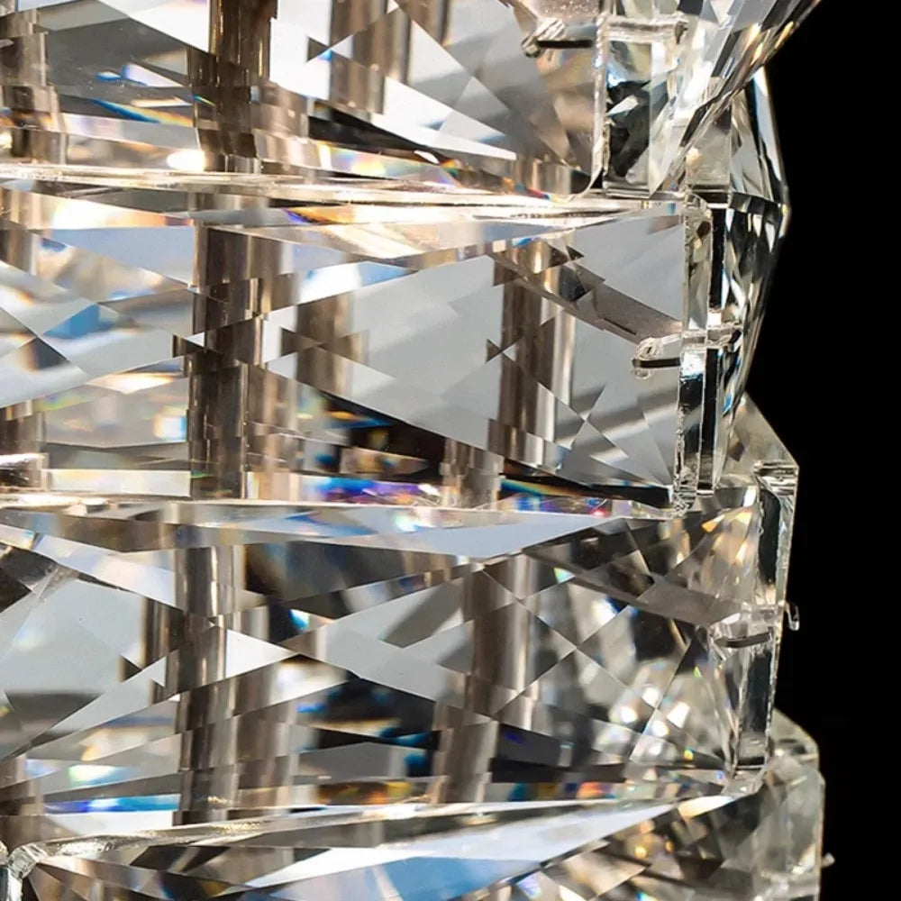 lustre led moderne en cristal de luxe adapté à l'intérieur - vue 6 sur 11
