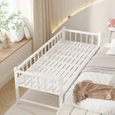 Iron art children's splicing bed with seamless connection, adjustable height, no guardrail, baby fall prevention, widened single