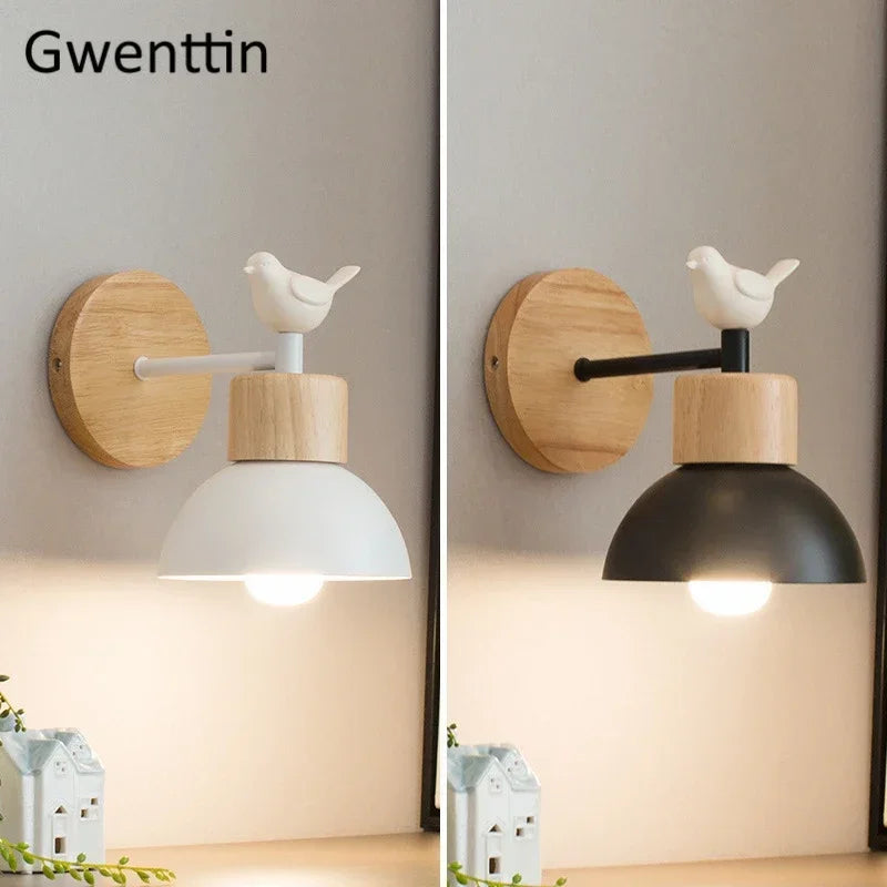 applique murale en bois design oiseau moderne pour décoration intérieure - vue 3 sur 12