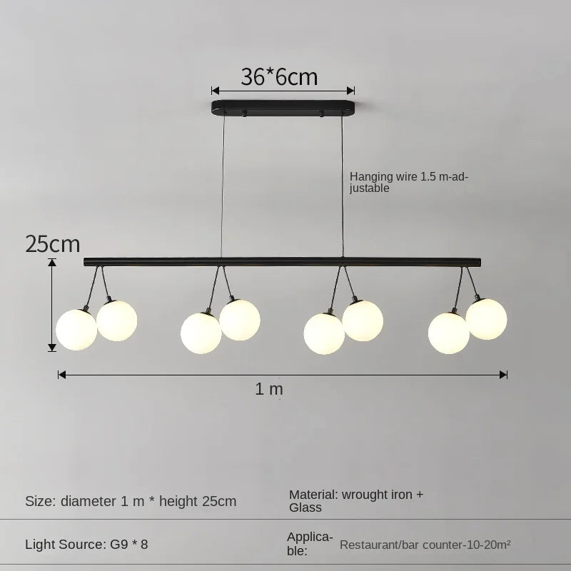 Moderner LED-Kronleuchter aus Glas für die Innendekoration