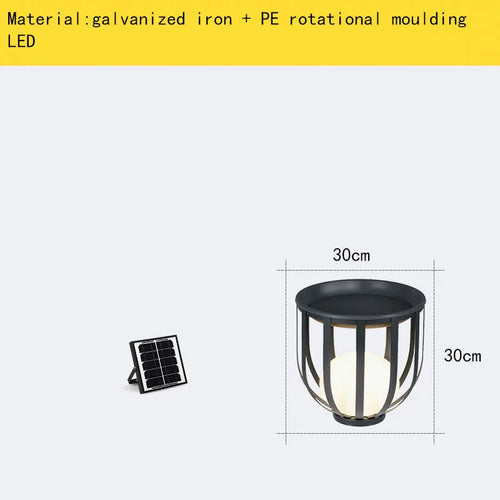 Solar-Stehleuchte im modernen Stil mit Acrylkugel und Metallstecker - vue 11 sur 18