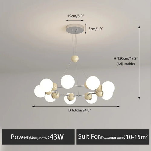 Moderne LED-Pendelleuchte für elegante Innendekoration - vue 22 sur 22