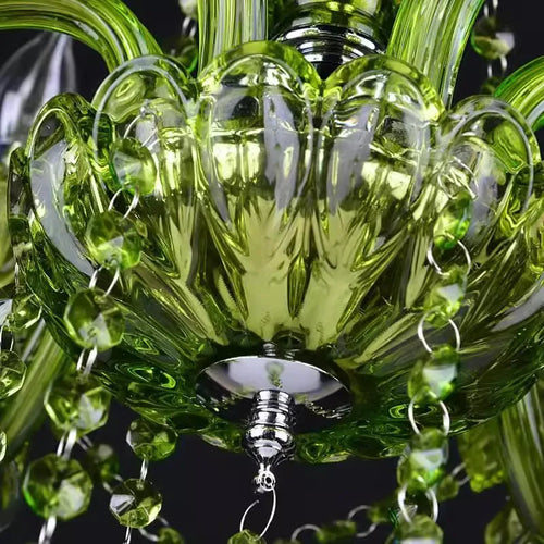 lustre moderne en cristal pour une ambiance luxueuse - vue 6 sur 8