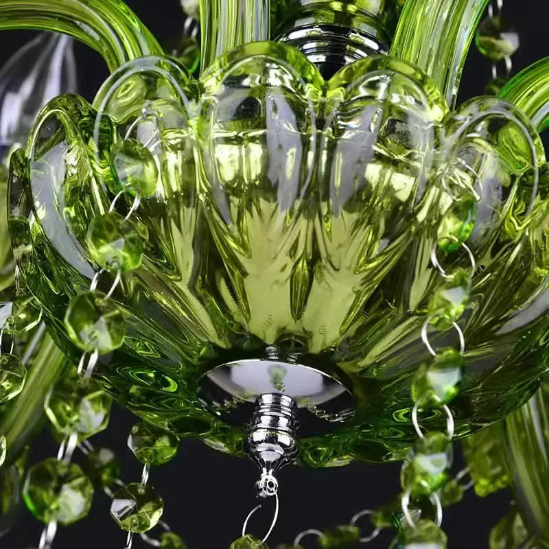 lustre moderne en cristal pour une ambiance luxueuse - vue 5 sur 8