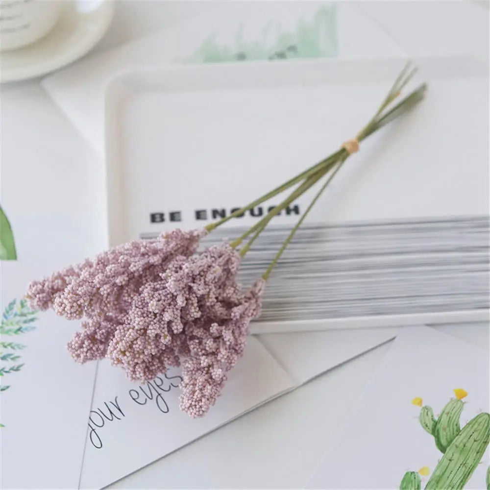lot de 6 épis de blé et fleurs de lavande pour décoration de mariage - vue 6 sur 13