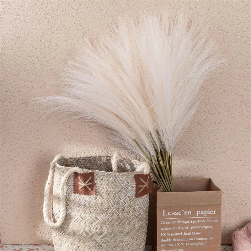 lot de 5 fausses fleurs de pampa pour décoration mariage et Noël - vue 7 sur 17