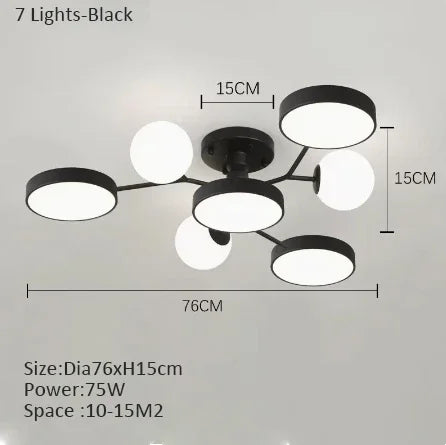 lustre led créatif pour éclairage intérieur moderne - vue 12 sur 18