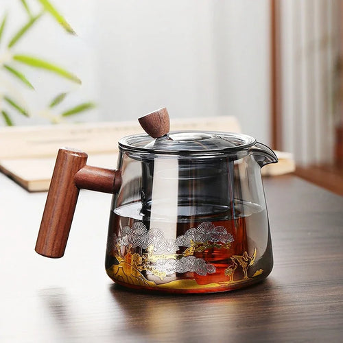 Théière japonaise en verre résistante gaiwan pu erh