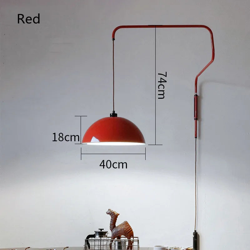 Nordische Pendelleuchte mit verstellbarem langem Arm - vue 8 sur 8