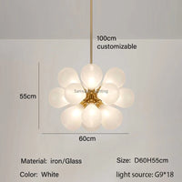Moderne Glas-Pendelleuchte Design für Innendekoration