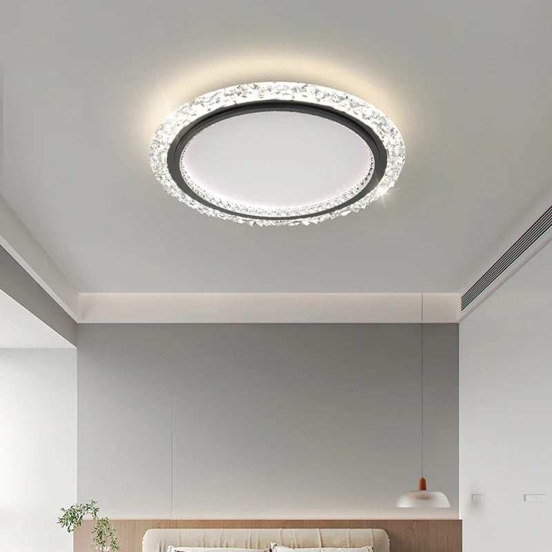 lustre moderne simple en cristal led de luxe - vue 5 sur 24